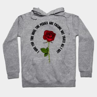 Rose Red,White Hoodie